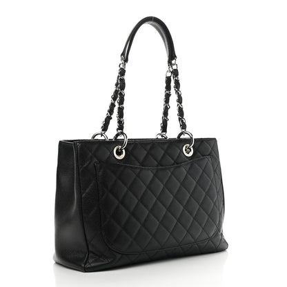 Chanel Caviar Quilted Grand Shopping Tote GST Black 3 of 12