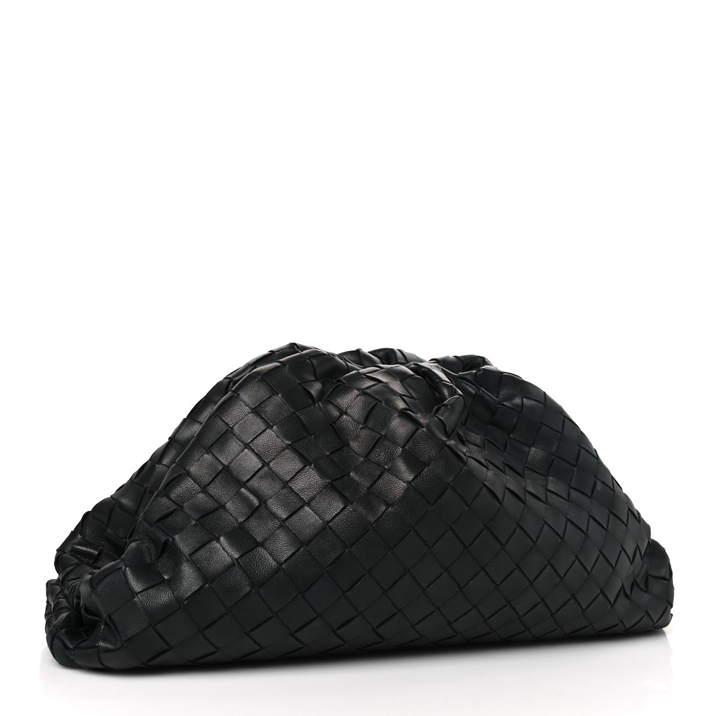 Nappa Maxi Intreccio The Pouch Oversized Clutch Black