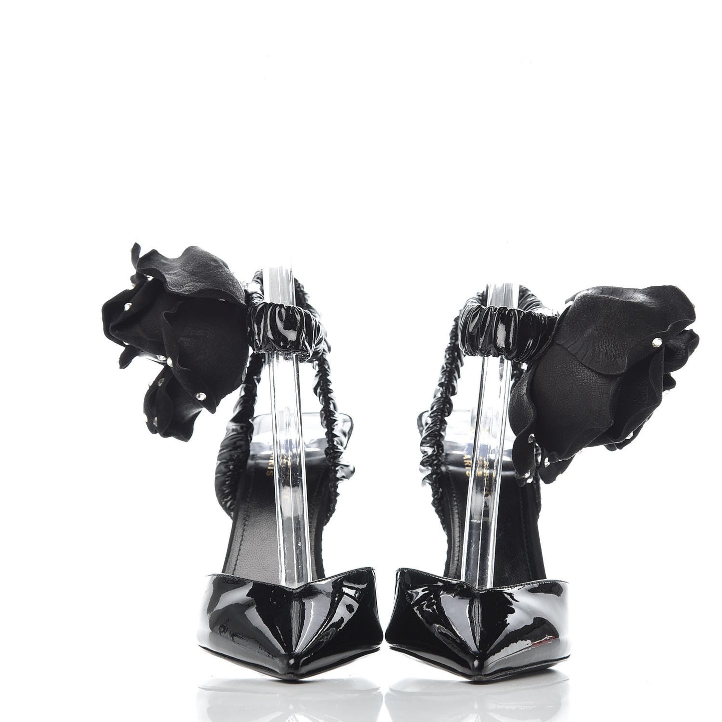 Patent Freja 105 Flower Ankle Pumps 35 Black