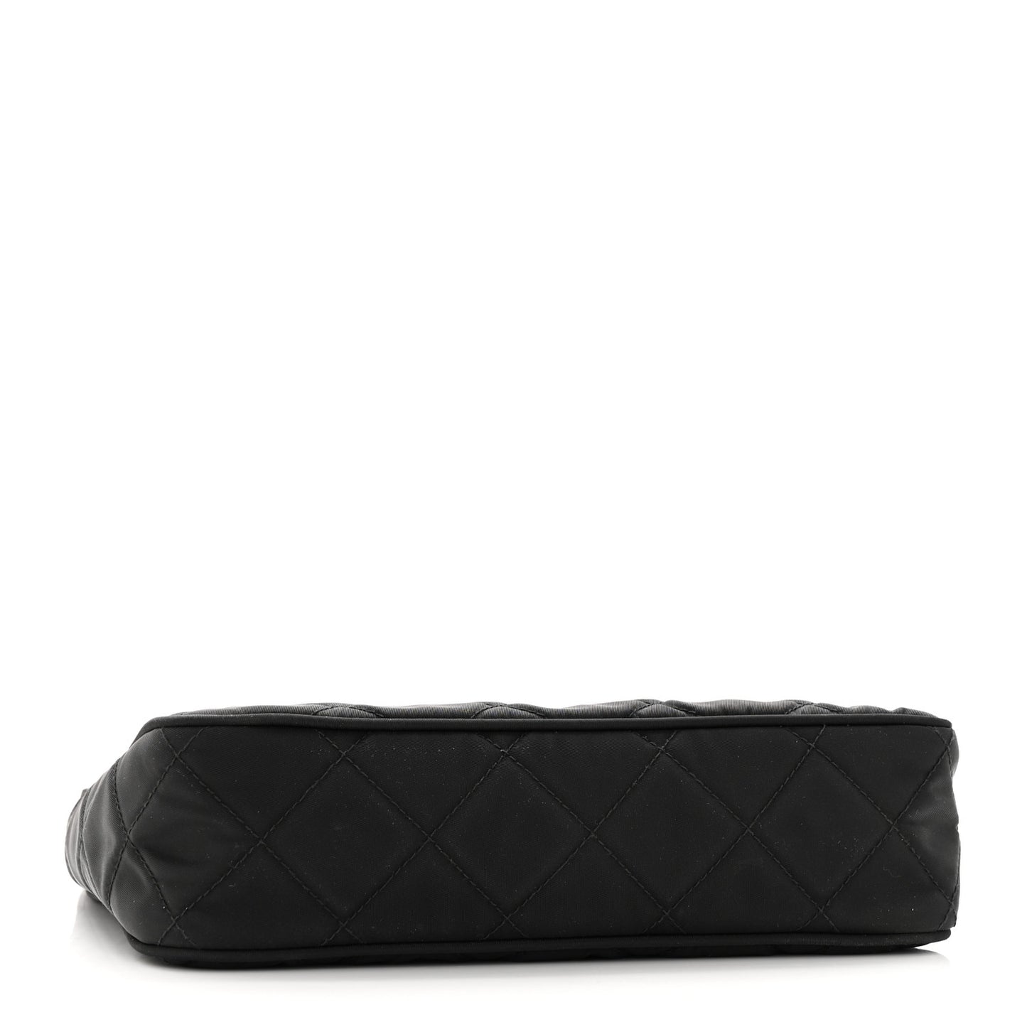 Tessuto Nylon Stitched Shoulder Bag Black