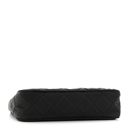 Prada Tessuto Nylon Stitched Shoulder Bag Black 4 of 13
