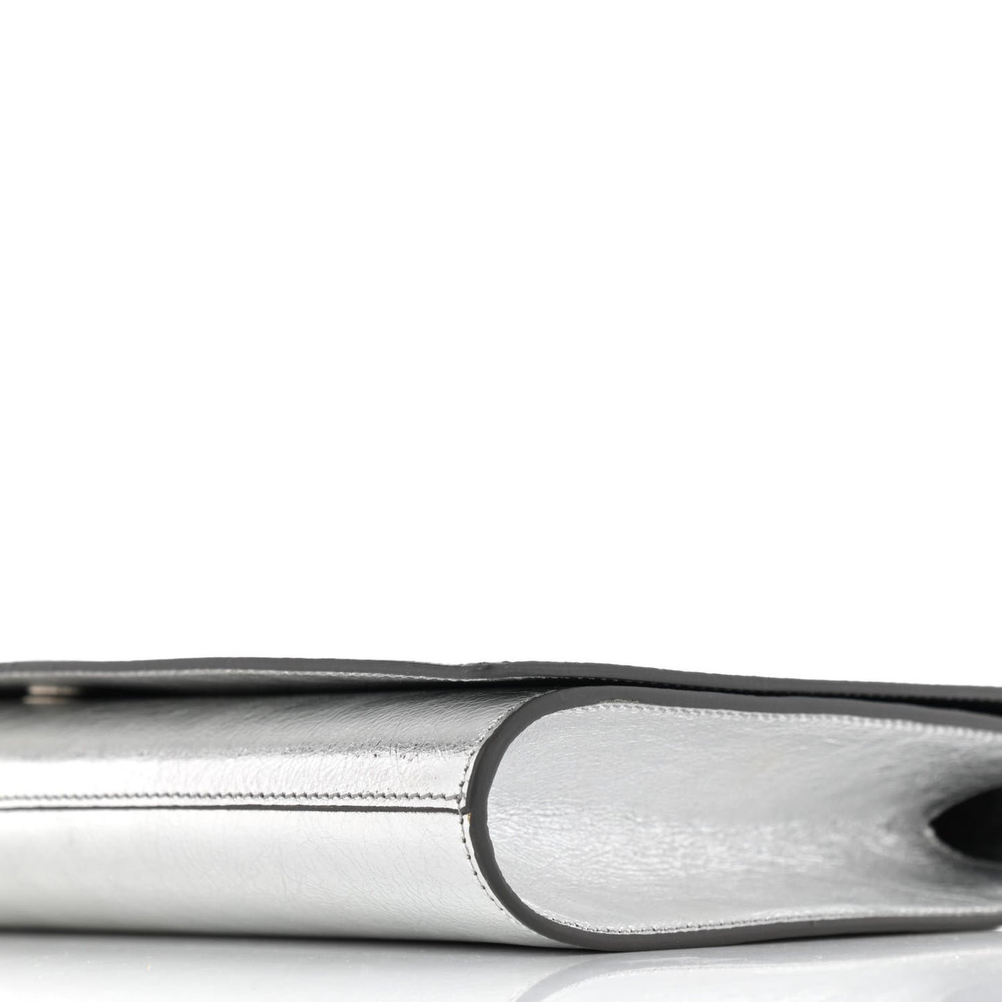 Metallic Calfskin Monogram Large Belle De Jour Clutch Silver