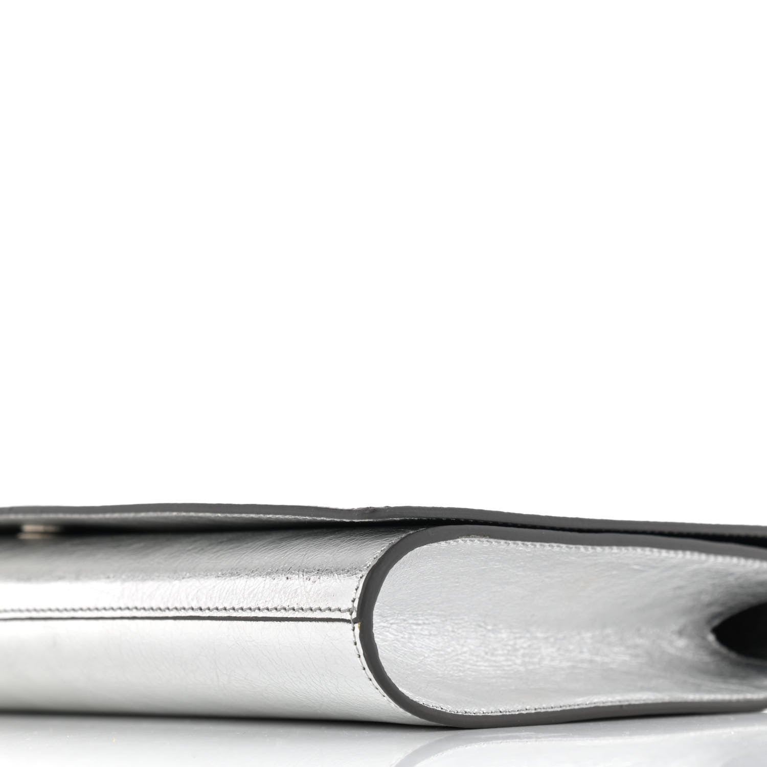 Saint Laurent Metallic Calfskin Monogram Large Belle De Jour Clutch Silver 6 of 8