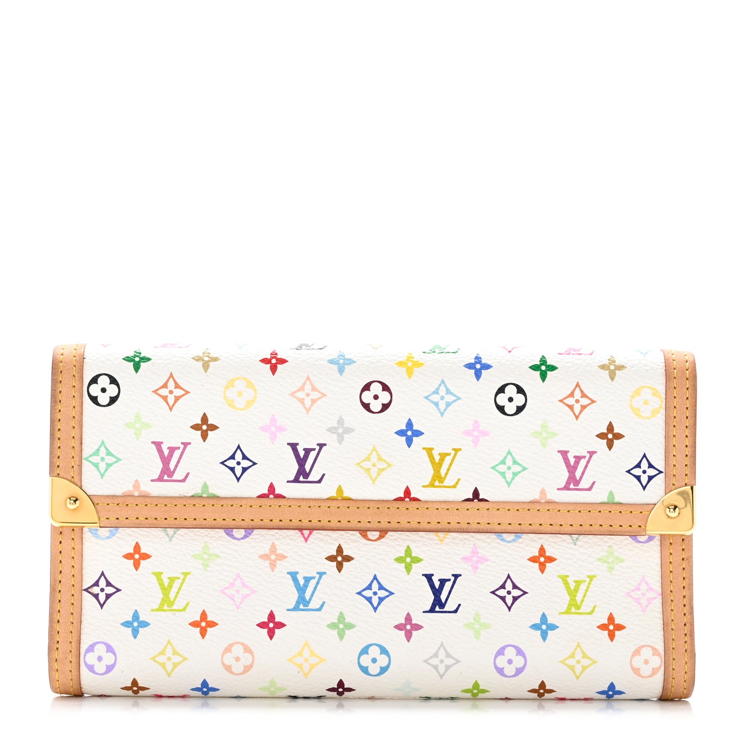 Louis Vuitton Monogram Multicolor Porte Tresor International Wallet White 1 of 7