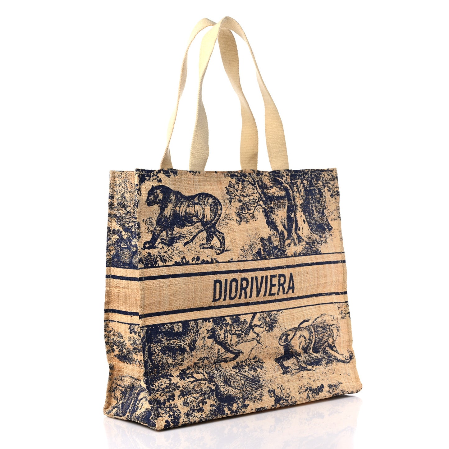 Straw Dioriviera Tote Beige