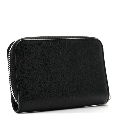 Chanel Goatskin Camellia Zip Coin Purse Black 3 of 7