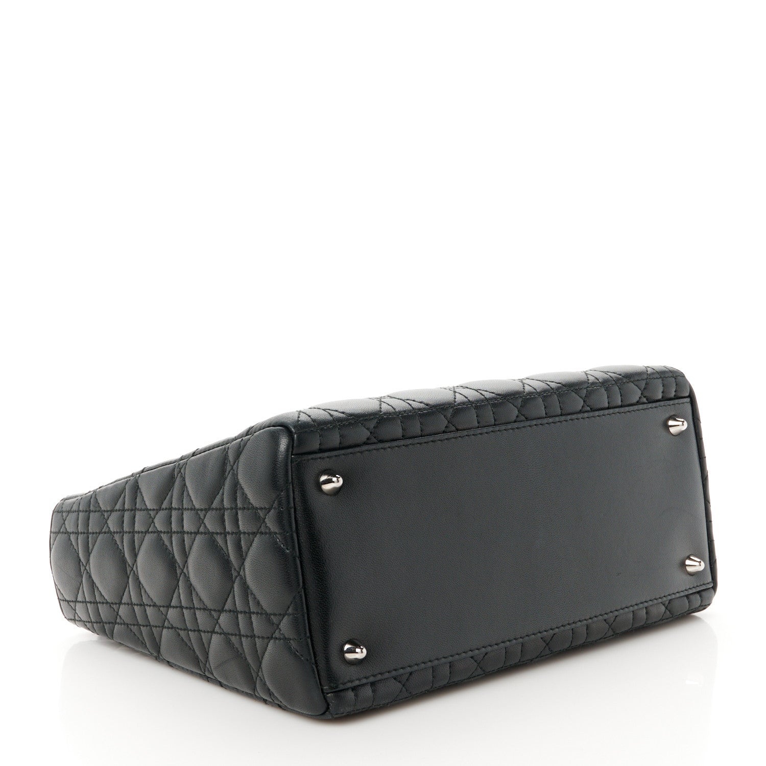 Christian Dior Lambskin Cannage Medium Lady Dior Black 4 of 10