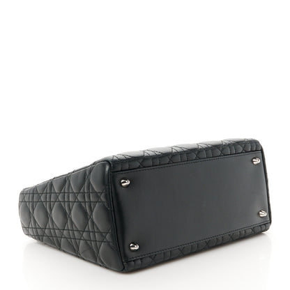 Christian Dior Lambskin Cannage Medium Lady Dior Black 4 of 10