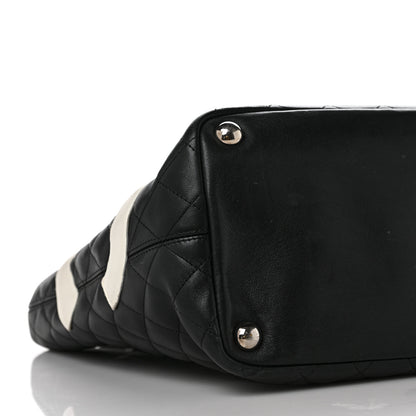 Chanel Calfskin Quilted Large Cambon Tote Black White 8 of 12