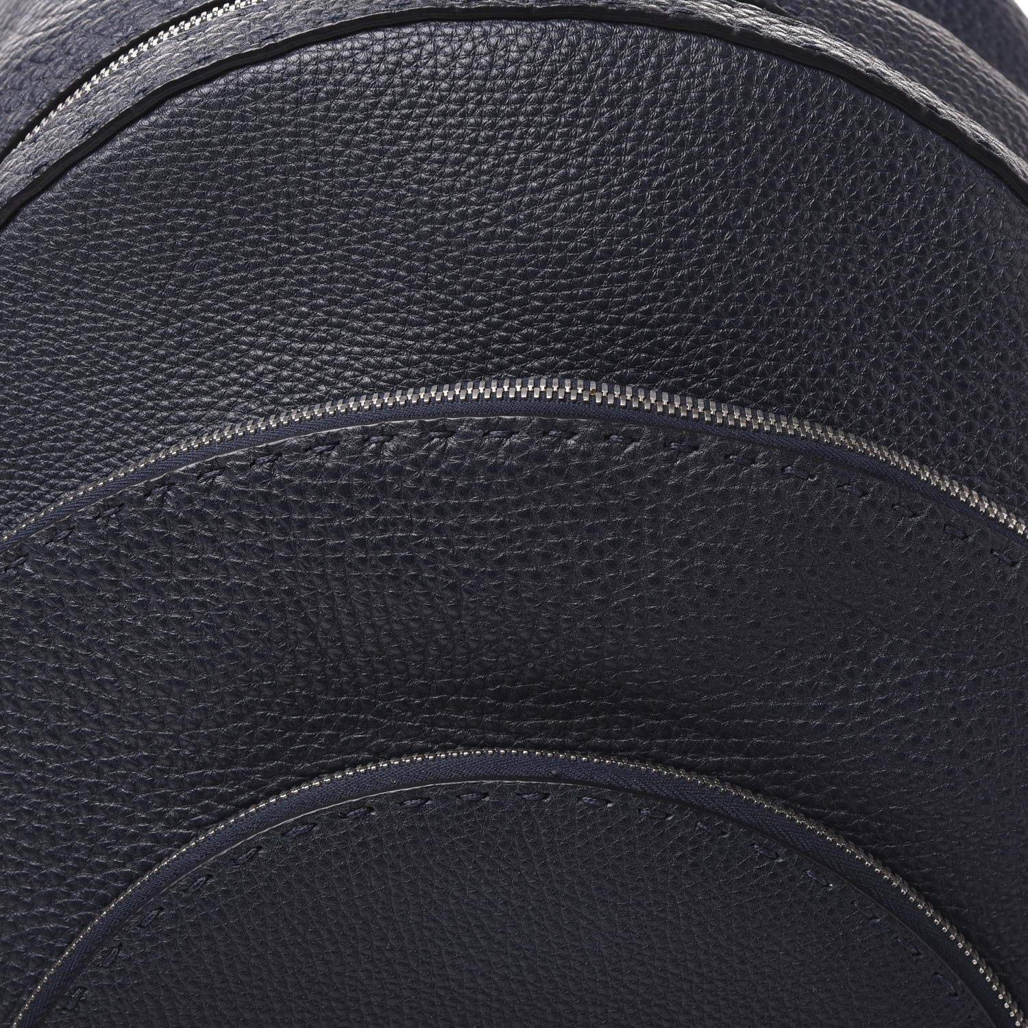 Fendi Calfskin Romano Selleria Backpack Navy 7 of 9