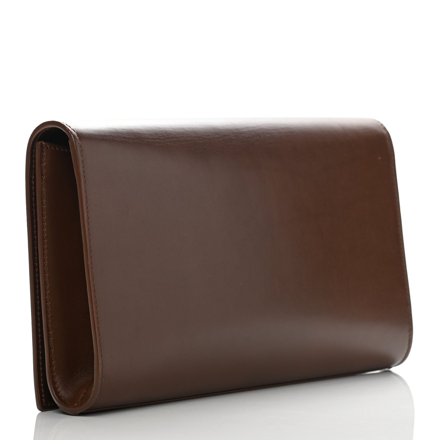 Calfskin Monogram Large Belle De Jour Clutch Brown