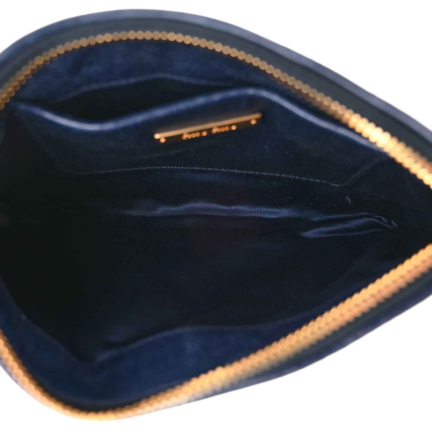 Miu Miu Vitello Shine Trapu Zip Crossbody Bag Navy 5 of 10