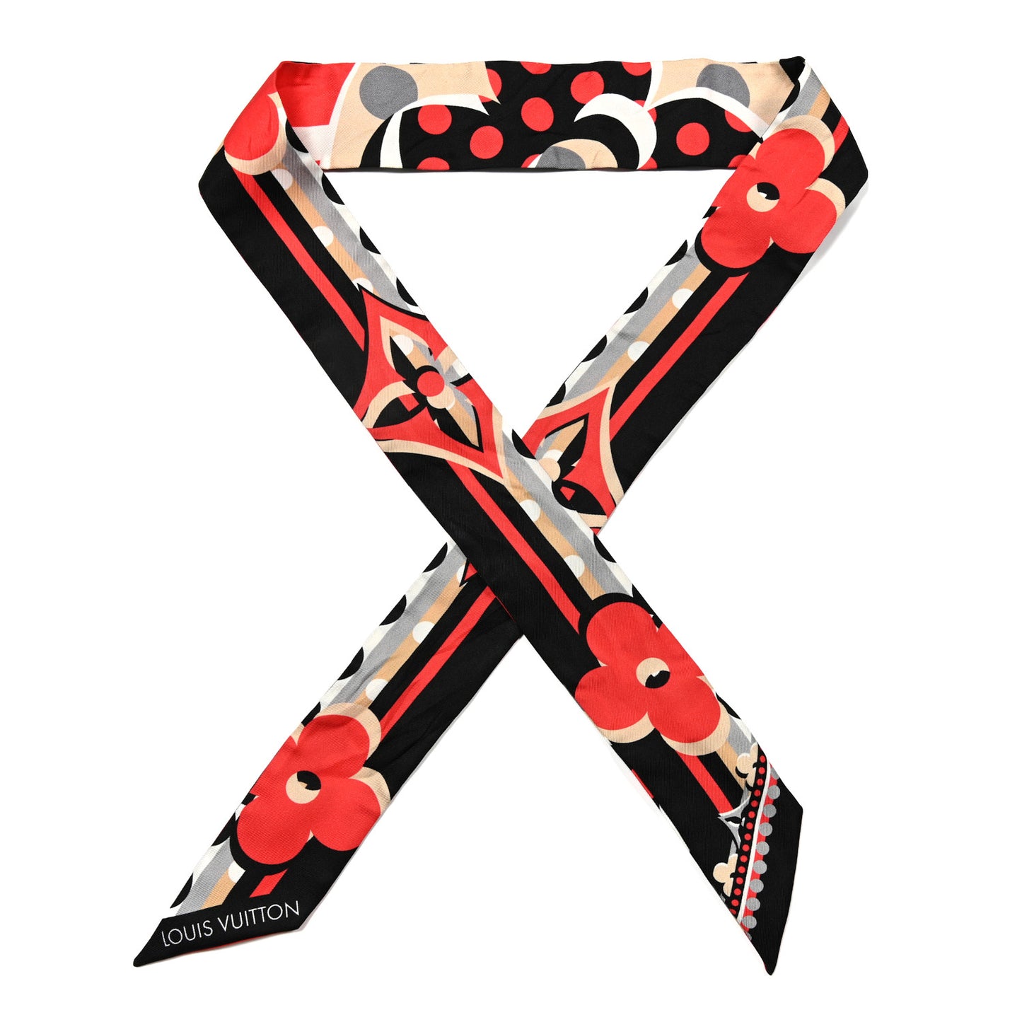 Silk Pop Monogram BB Bandeau Red
