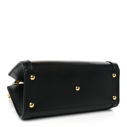 Gucci Wonka Grain Calfskin Mini Diana Tote Bag Black Yellow Fluo 4 of 9