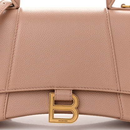 Balenciaga Grained Calfskin Small Hourglass Top Handle Bag Nude Beige 9 of 11
