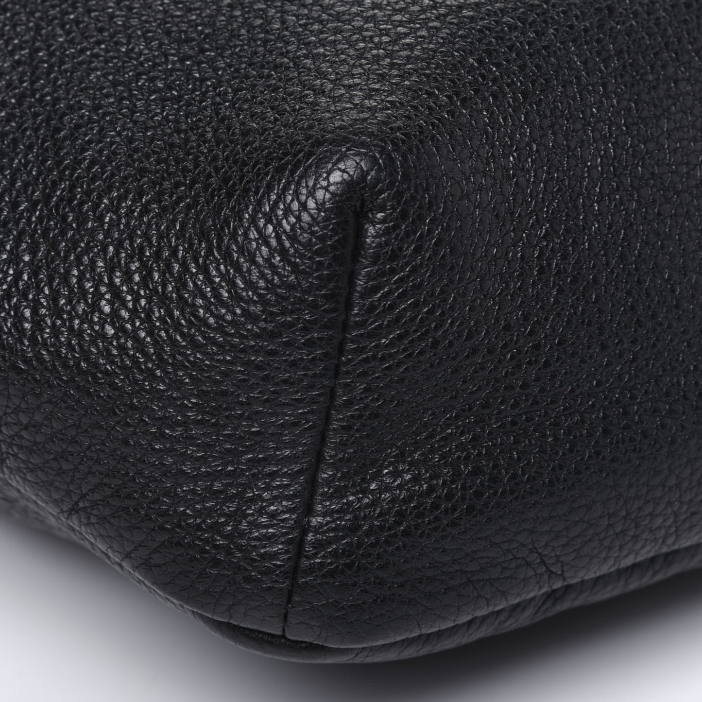 Grained Calfskin Logo Belt Bag Black