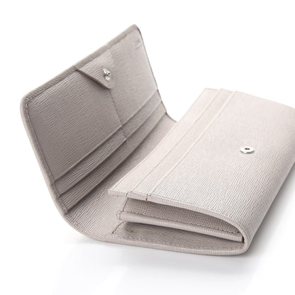 Fendi Vitello Elite Flowerland Continental Wallet Grigio Polvere 8 of 11