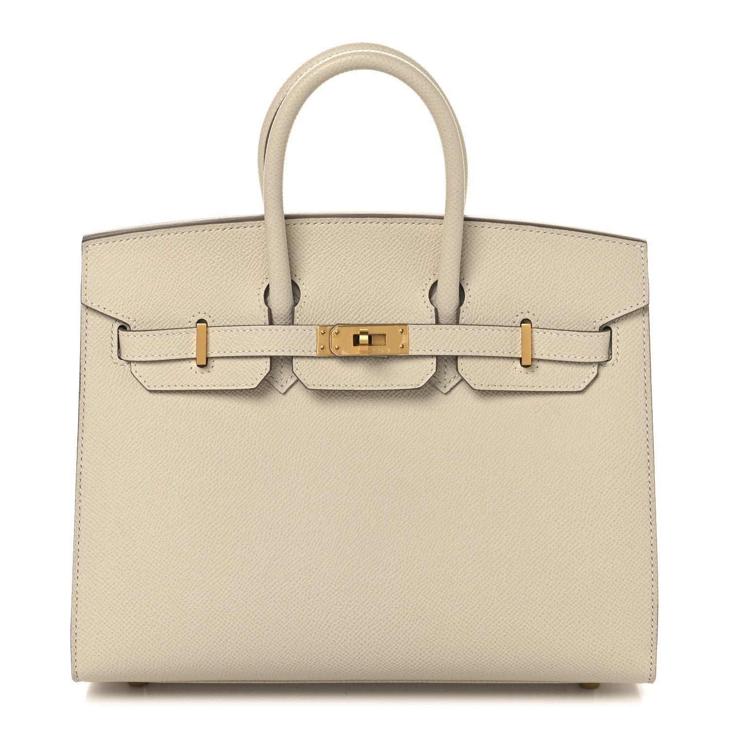 Hermes Epsom Horseshoe Birkin Sellier 25 Craie Gris Tourterelle 1 of 13