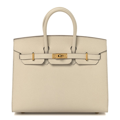 Hermes Epsom Horseshoe Birkin Sellier 25 Craie Gris Tourterelle 1 of 13