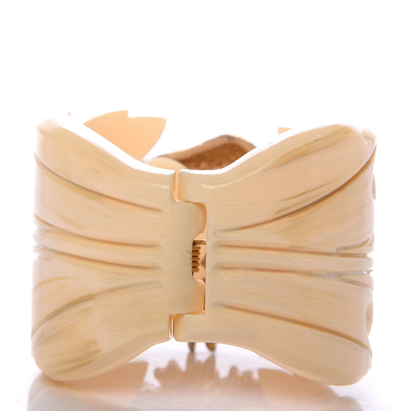 Metal Resin Rajah Leaf Bracelet White