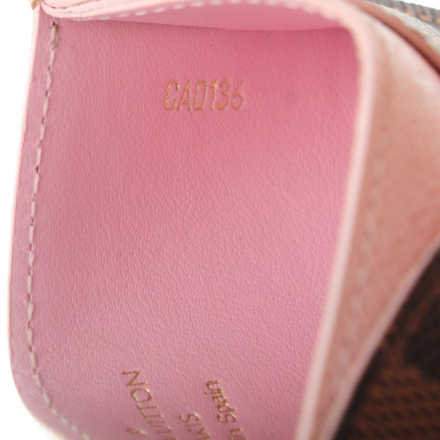 Louis Vuitton Damier Ebene Caissa Card Holder Rose Ballerine 7 of 7