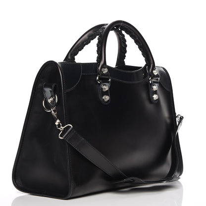 Balenciaga Smooth Calfskin Metallic Patent Giant 12 Silver Hardware City Black Gris 4 of 8