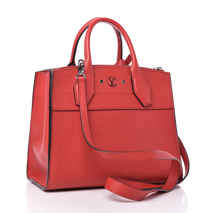 Louis Vuitton Taurillon City Steamer PM Rouge 3 of 10