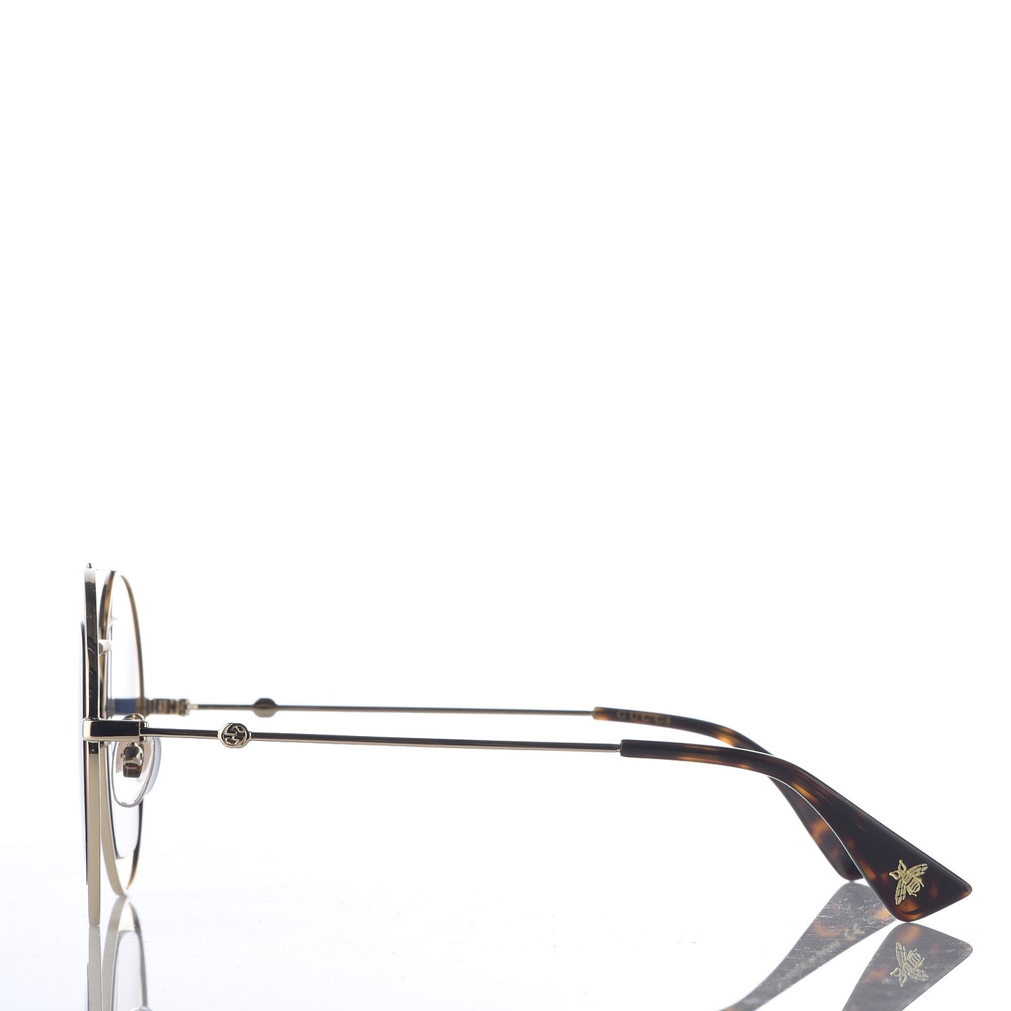 Round Frame Sylvie Web Sunglasses GG0105S Gold