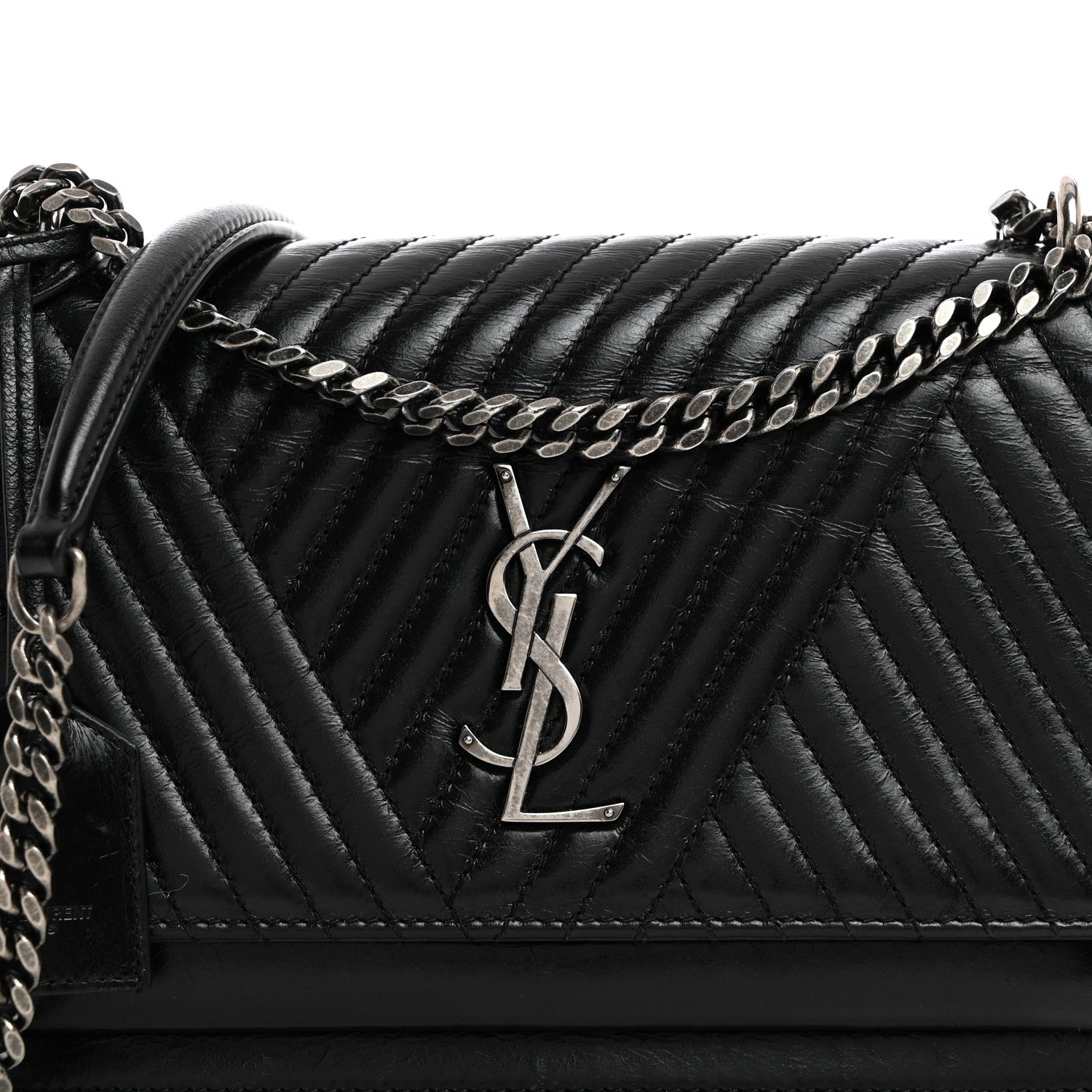 Saint Laurent Lambskin Mixed Quilted Medium Monogram Sunset Black 8 of 11