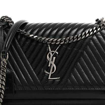 Saint Laurent Lambskin Mixed Quilted Medium Monogram Sunset Black 8 of 11