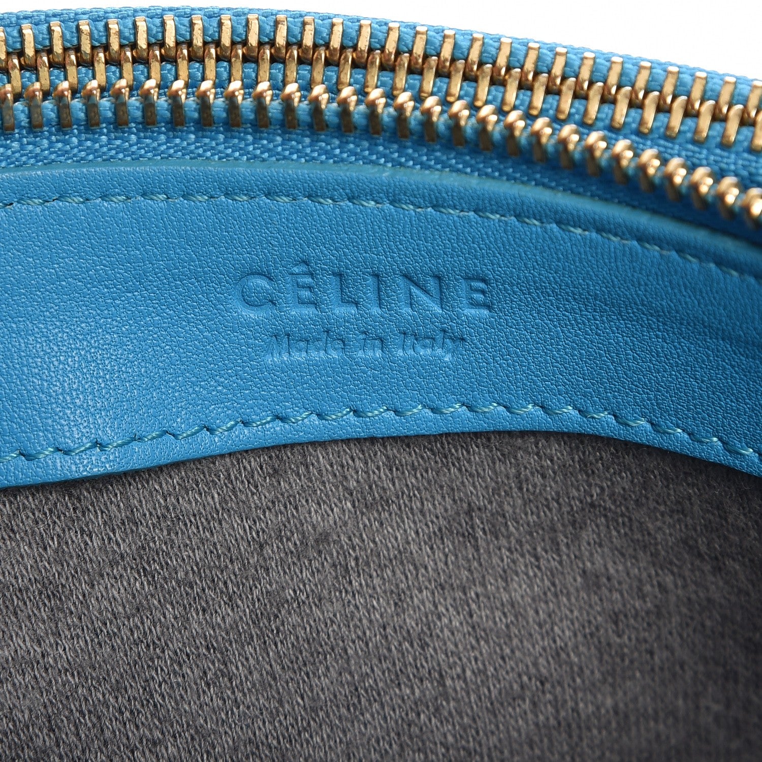 Celine Lambskin Large Trio Crossbody Bag Turquoise 6 of 9