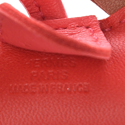 Hermes Milo Lambskin Grigri Rodeo Horse Bag Charm PM Rouge Indien Gold Bougainvillea 4 of 5