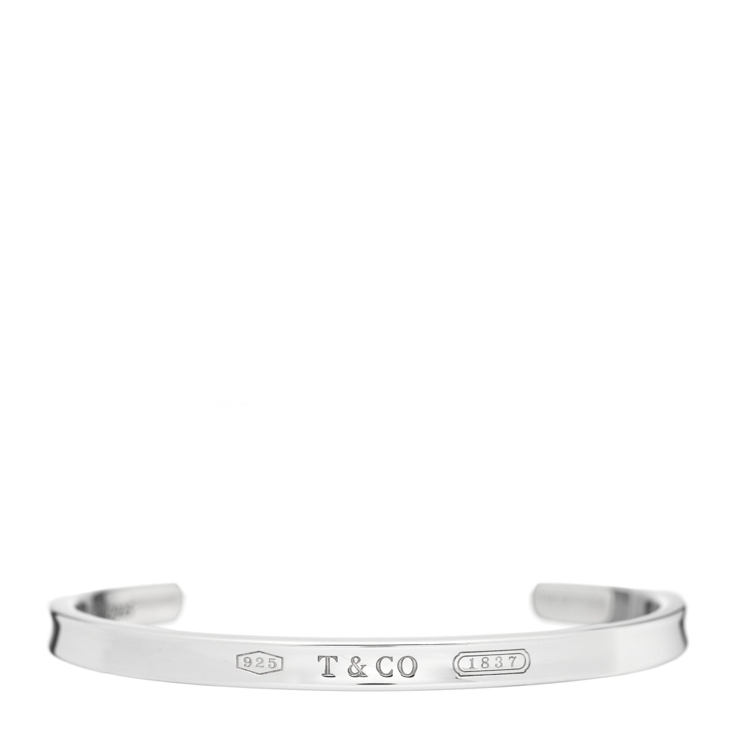 Tiffany Sterling Silver Narrow 1837 Cuff Bracelet 1 of 3