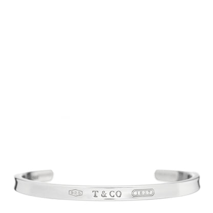 Tiffany Sterling Silver Narrow 1837 Cuff Bracelet 1 of 3