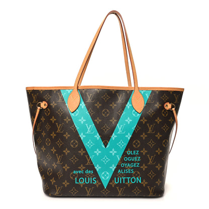 Louis Vuitton Monogram V Neverfull MM Turquoise 1 of 11