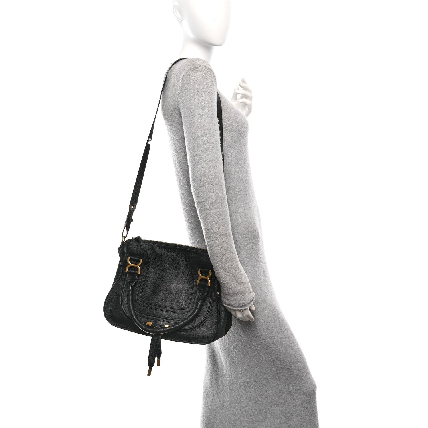 Chloe Calfskin Medium Marcie Satchel Black 2 of 10