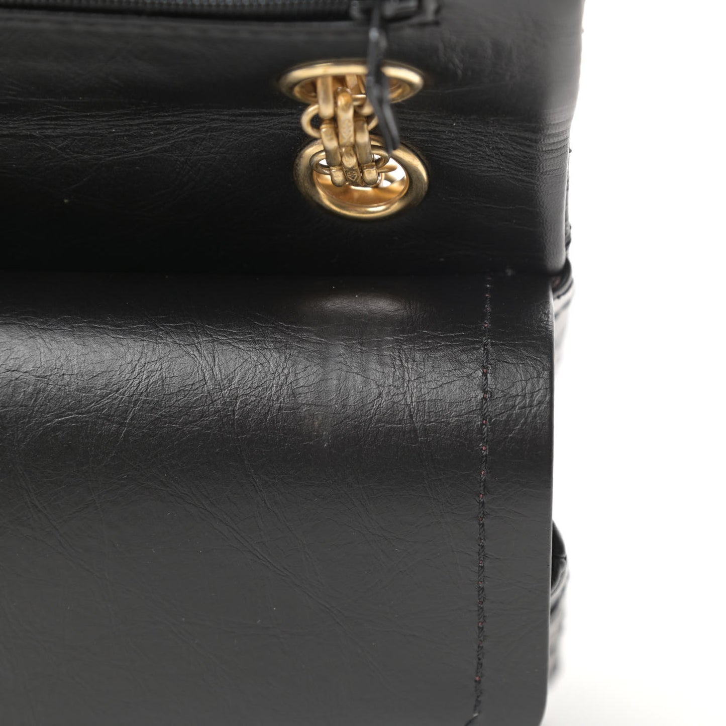Aged Calfskin Quilted 2.55 Reissue 225 Flap Black