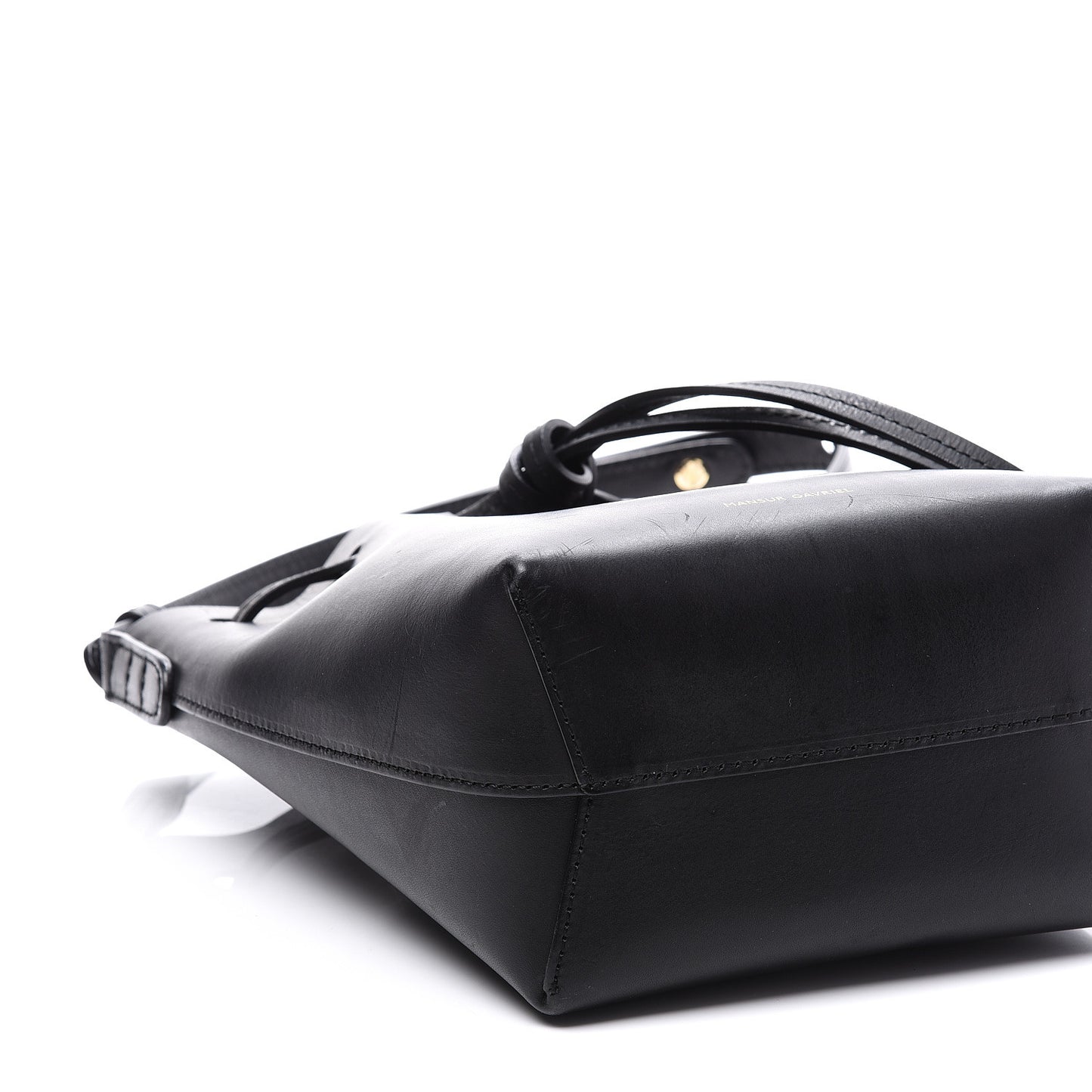 Calfskin Mini Bucket Bag Black Flamma