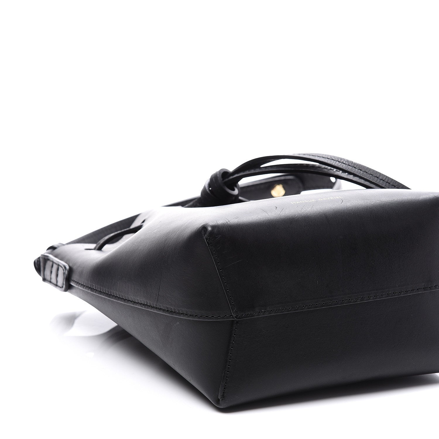 Mansur Gavriel Calfskin Mini Bucket Bag Black Flamma 6 of 9