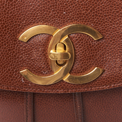 Chanel Caviar CC Backpack Brown 8 of 9