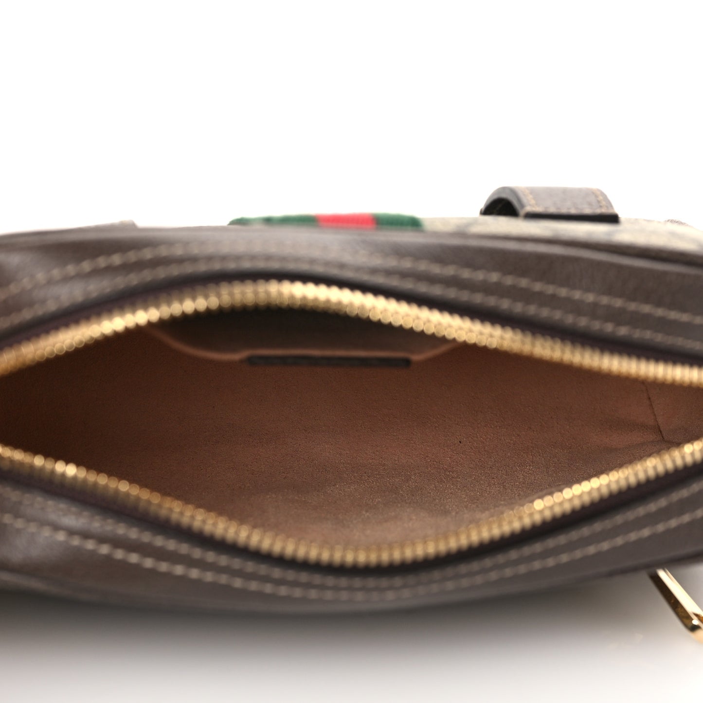 GG Supreme Monogram Web Small Ophidia Belt Bag 65 26 Dark Brown