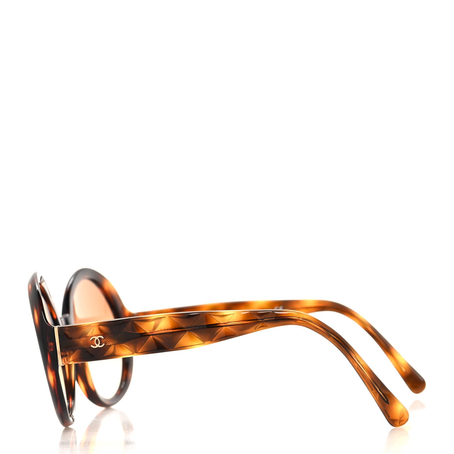 Quilted CC Mod Sunglasses 5120 Tortoise