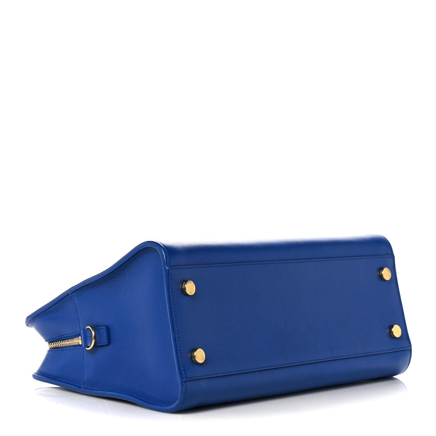 Saint Laurent Calfskin Small Monogram Cabas Blue Majorelle 3 of 15