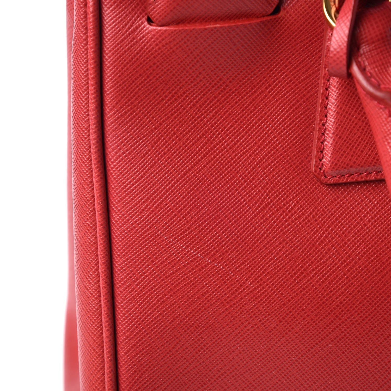 Prada Saffiano Small Galleria Double Zip Tote Fuoco 10 of 13