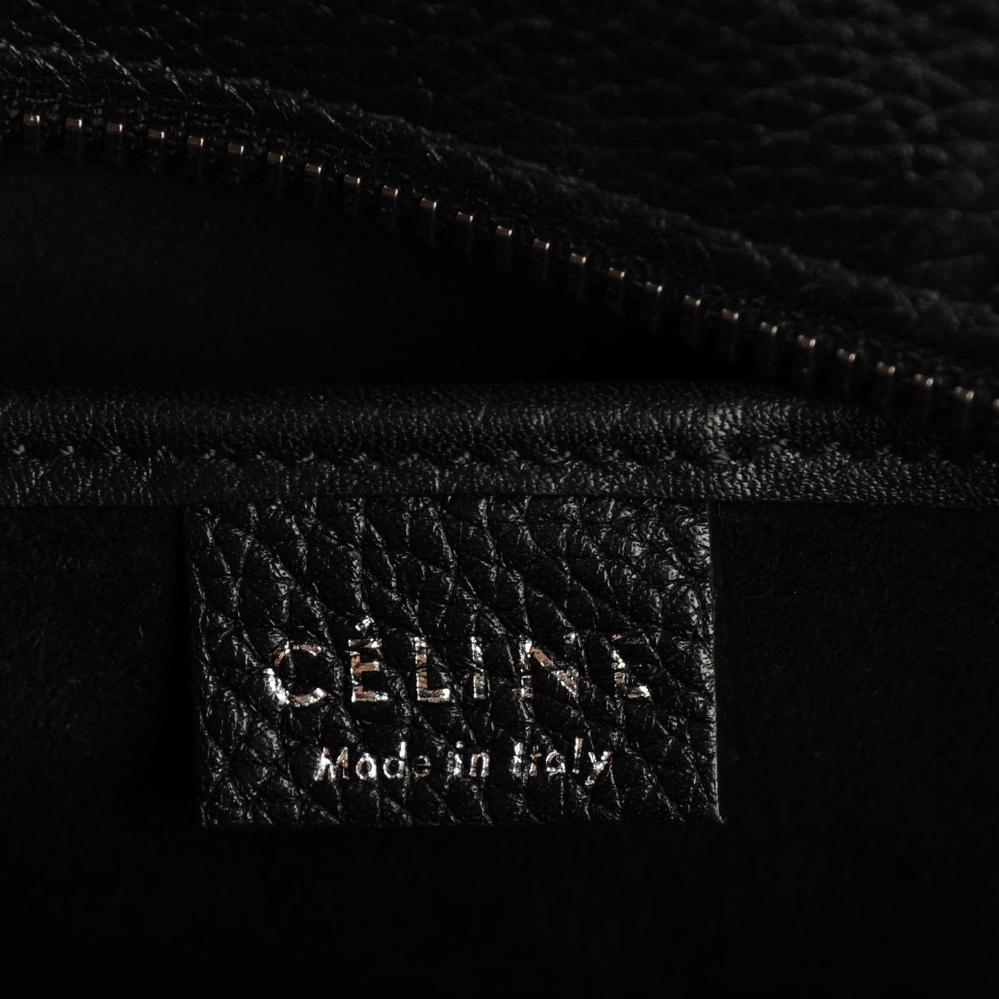 Drummed Calfskin Nano Luggage Black