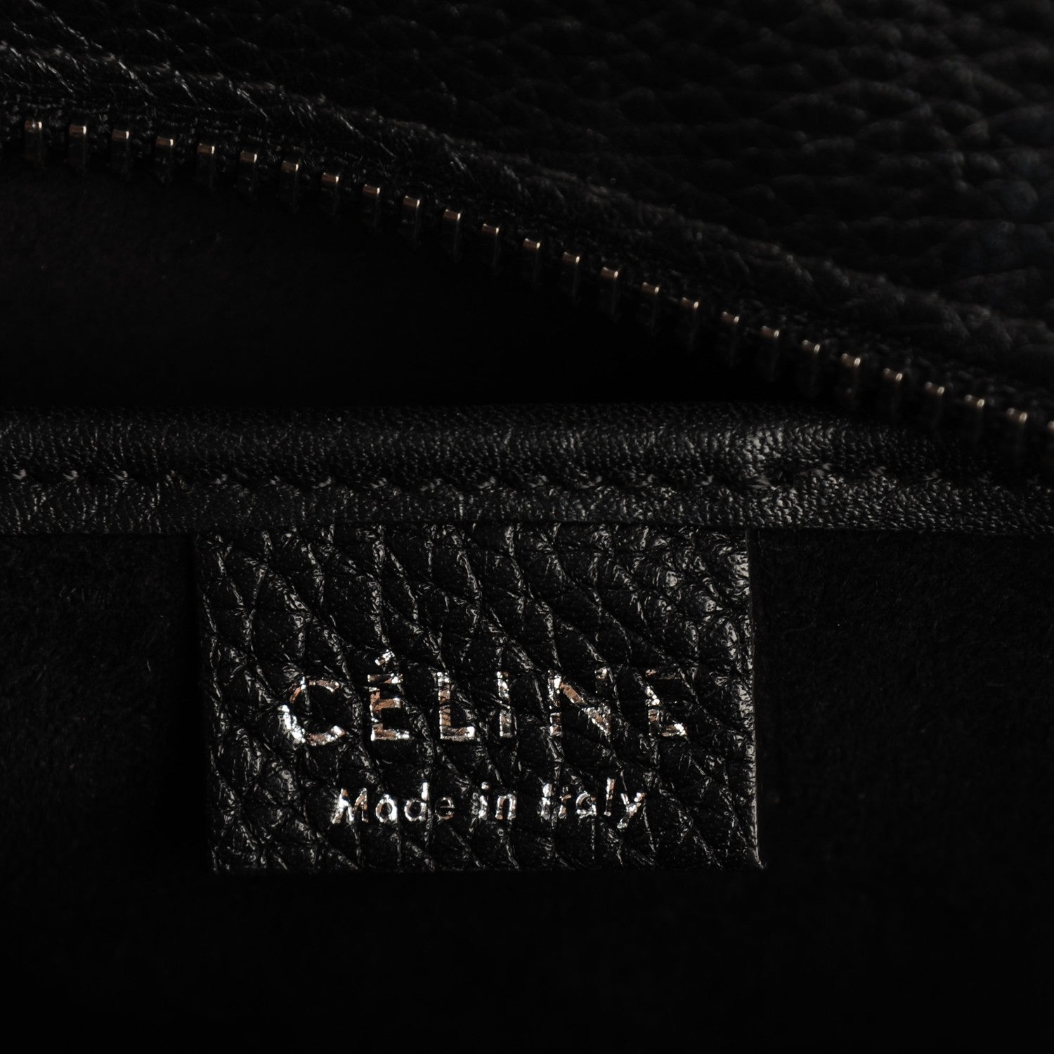 Celine Drummed Calfskin Nano Luggage Black 7 of 7