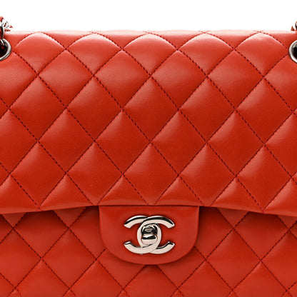 Chanel Lambskin Quilted Medium Double Flap Red 8 of 14