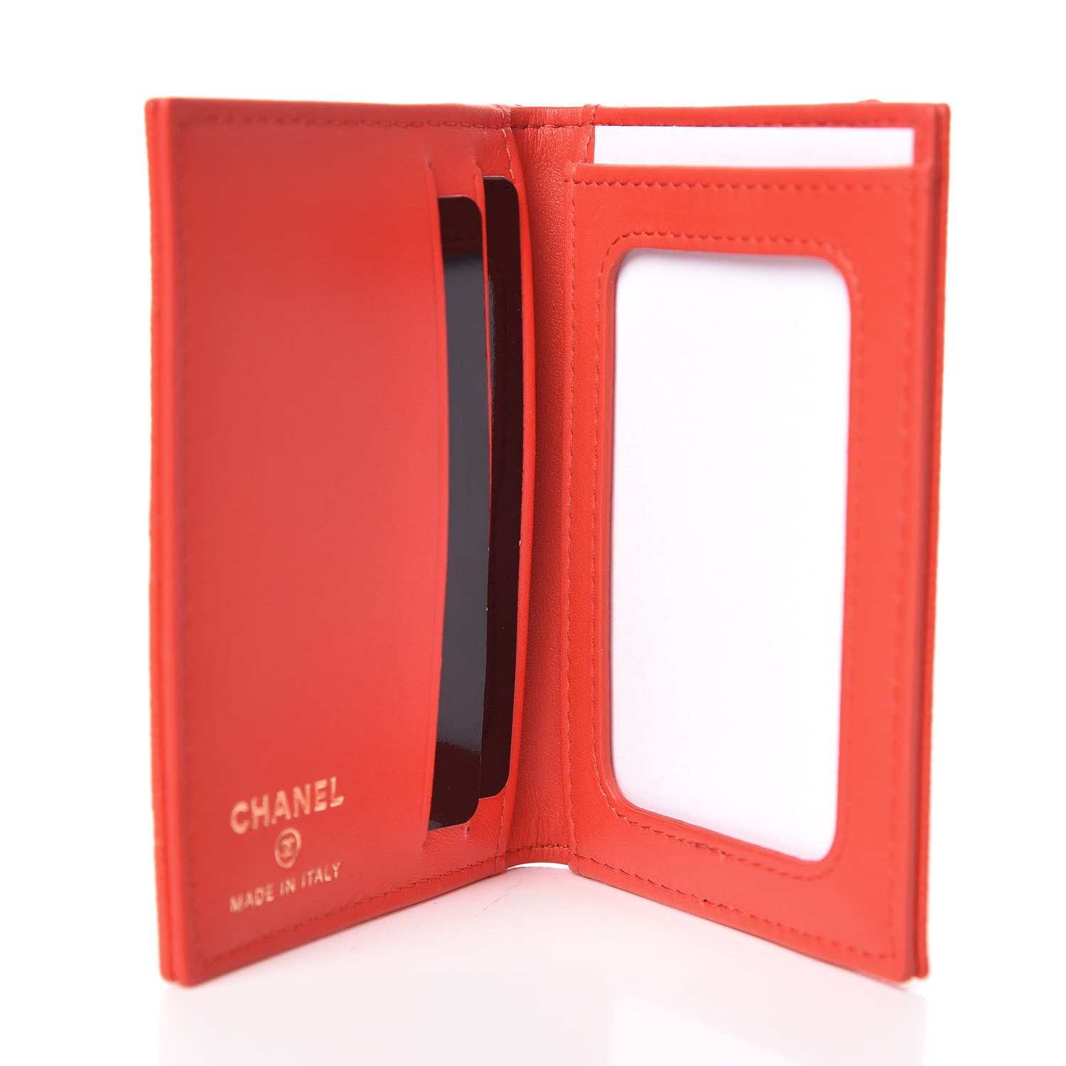 Chanel Caviar Quilted Card Holder Wallet Red 7 of 8