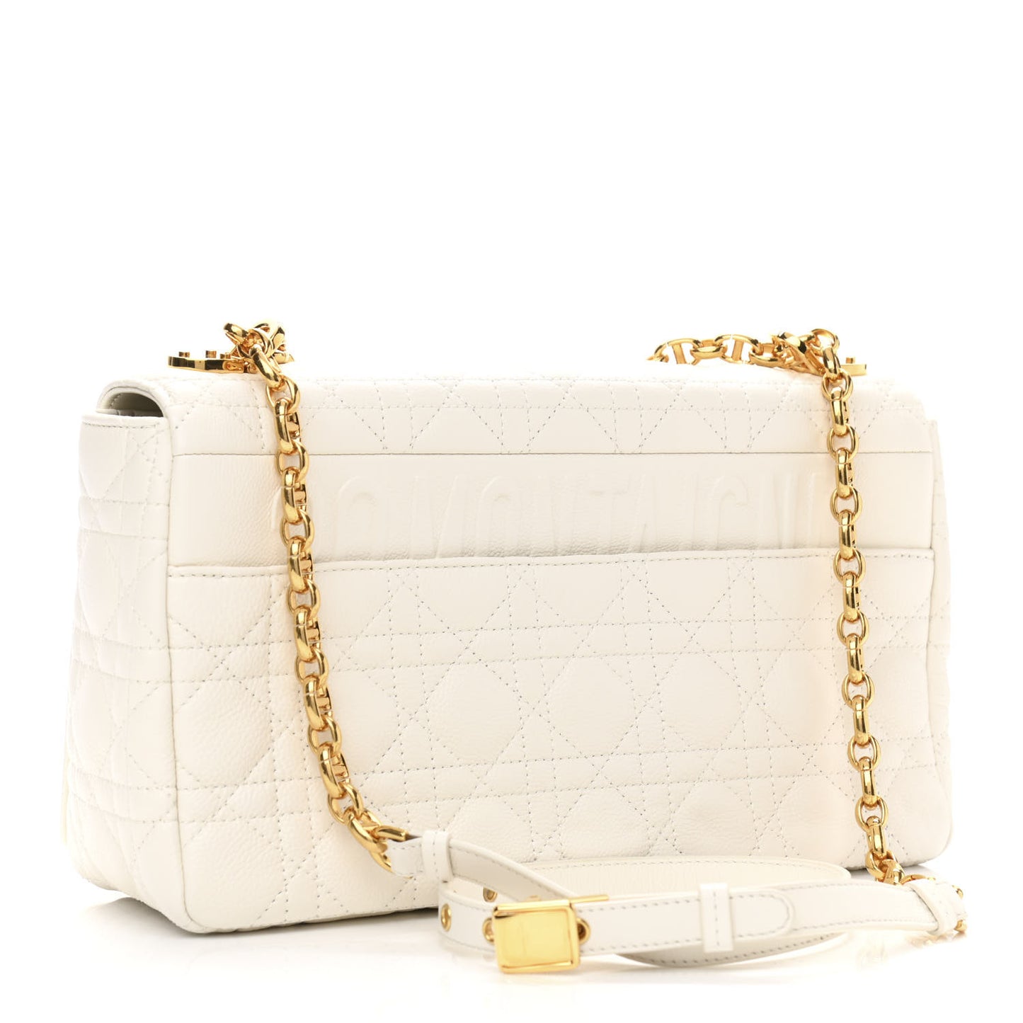 Lambskin Cannage Large Caro Bag Ivory