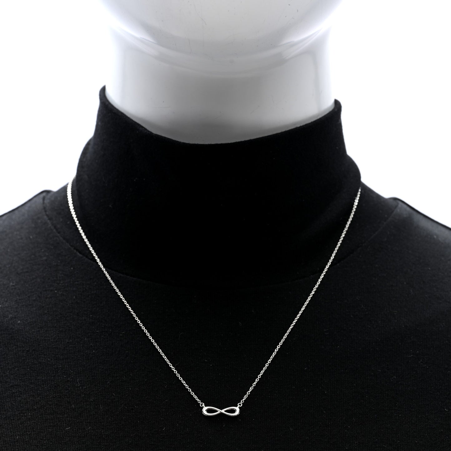 Sterling Silver Mini Infinity Pendant Necklace